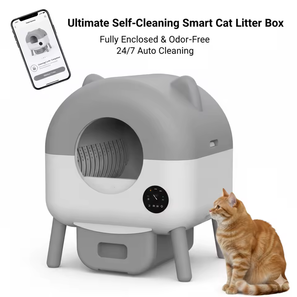 Odor-Free Automatic Cat Litter Box