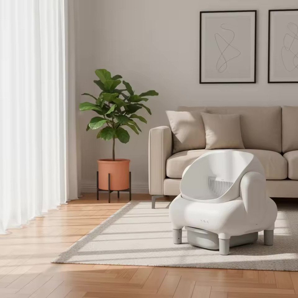 Smart Self-Cleaning Cat Litter Box with Odor Control & App Monitoring